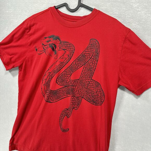 Nike Kobe Bryant Dri-fit Size Medium 24 Red Snake Skin T-shirt Some Flaws - Picture 2 of 11